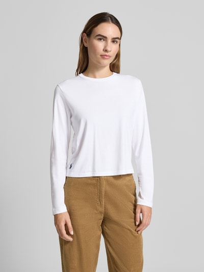 Polo Ralph Lauren Regular Fit Longsleeve aus Baumwoll-Modal-Mix Weiss 4