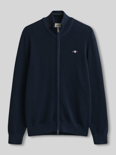 GANT Regular Fit Strickjacke aus reiner Baumwolle Marine 2
