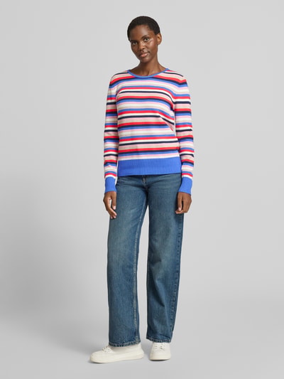 Christian Berg Woman Strickpullover mit gerippten Abschlüssen Royal Melange 1