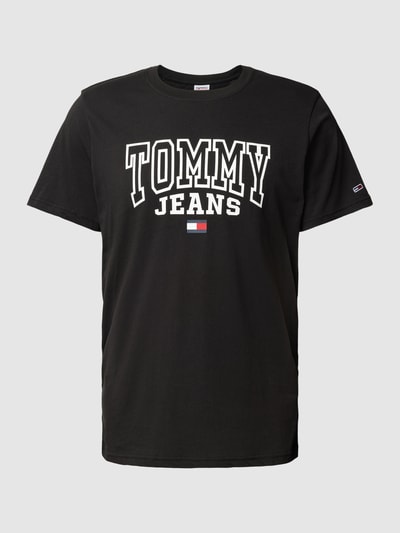 Tommy Jeans Regular Fit T-Shirt mit Label-Print Modell 'ENTRY' Black 2