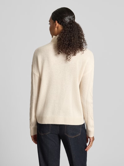 Christian Berg Woman Kaschmirpullover mit Zopfmuster Offwhite 5