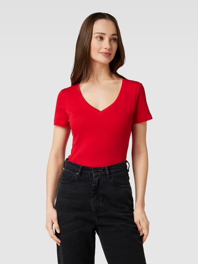 Montego T-shirt met V-hals Rood - 4