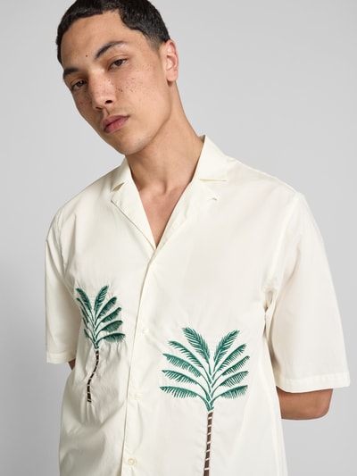 Officine Générale Freizeithemd mit Knopfleiste Offwhite 3