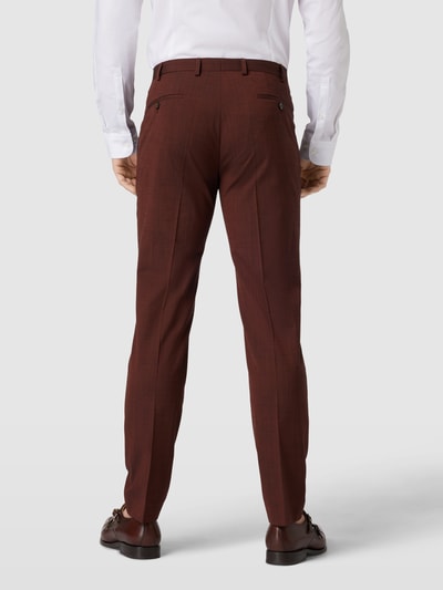 DIGEL Slim fit pantalon van scheerwolmix, model 'Franco' Middenbruin - 5