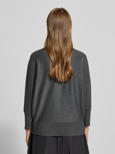 s.Oliver BLACK LABEL Relaxed fit pullover met turtleneck van viscosemix Antraciet - 5