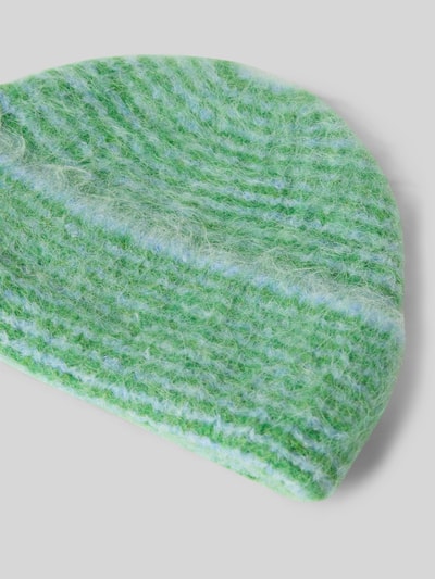 American Vintage Muts van alpacawol met streepdesign Groen - 2