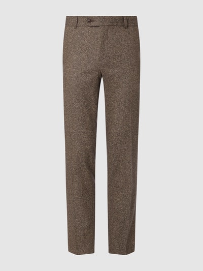 Carl Gross Pantalon met zijde, model 'Tomte' Middenbruin - 2