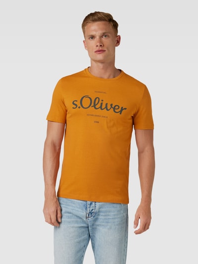 s.Oliver RED LABEL T-Shirt mit Label-Print Orange 4