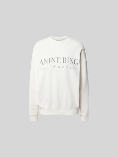 Anine Bing Regular Sweatshirt mit Logo-Print Ecru 2