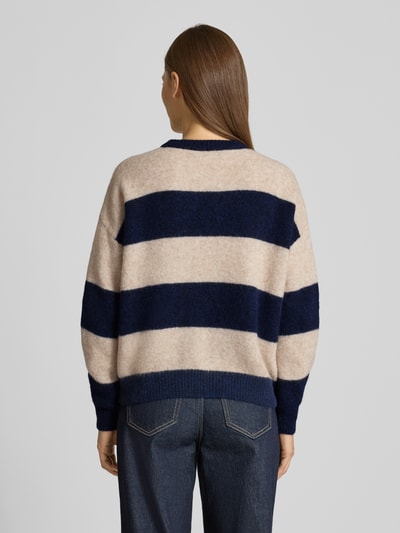 Weekend Max Mara Comfort Fit Strickpullover aus Alpaka-Woll-Mix Modell 'TUONO' Dunkelblau 5