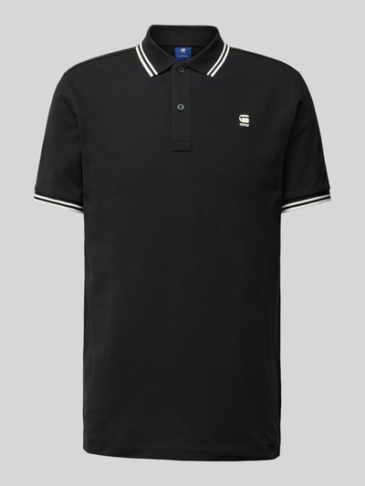 G-Star Raw Slim fit poloshirt met verlengde achterkant, model 'Dunda' Zwart - 2