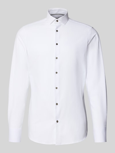 OLYMP Level Five Koszula biznesowa o kroju slim fit z kołnierzykiem typu kent Biały 2