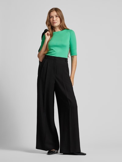 Weekend Max Mara Wide Leg Stoffhose mit Bundfalten Modell 'DILETTA' Black 1