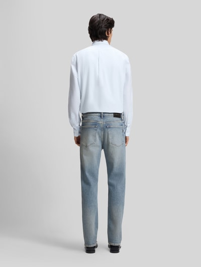 BOSS straight fit jeans van katoenmix Jeansblauw - 5
