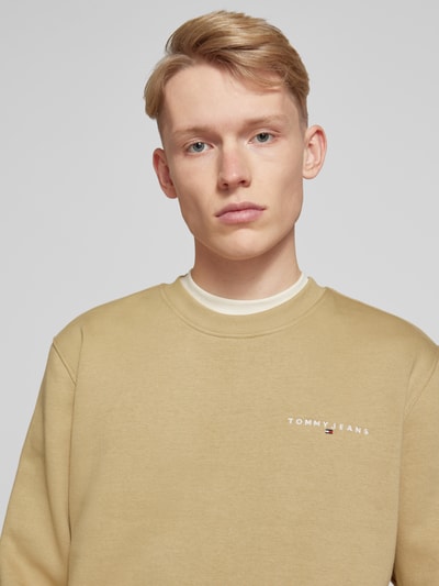 Tommy Jeans Sweatshirt mit Label-Stitching Beige 3