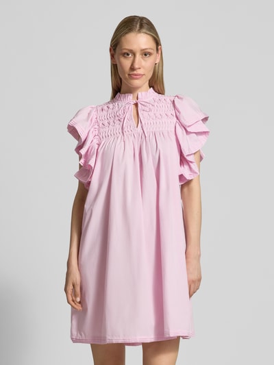 YAS Minikleid mit Schmetterlingsärmeln Modell 'LURA' Pink 4