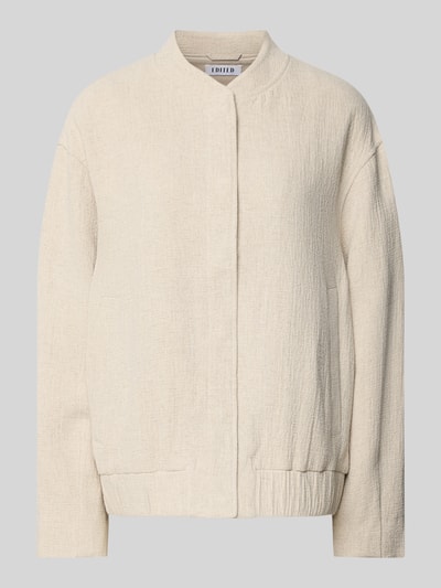 EDITED Loose Fit Jacke aus Viskose-Mix mit Leinen-Anteil Modell 'Malia' Beige 2