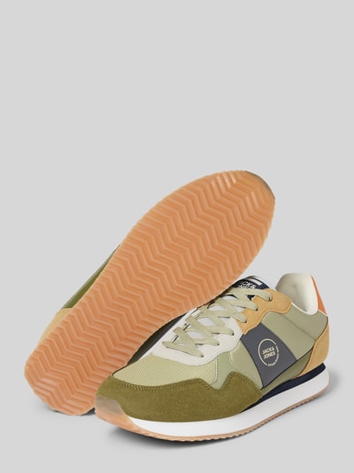 Jack & Jones Sneaker mit Kontrastbesatz Modell 'ROBIN COMBO' Oliv 4