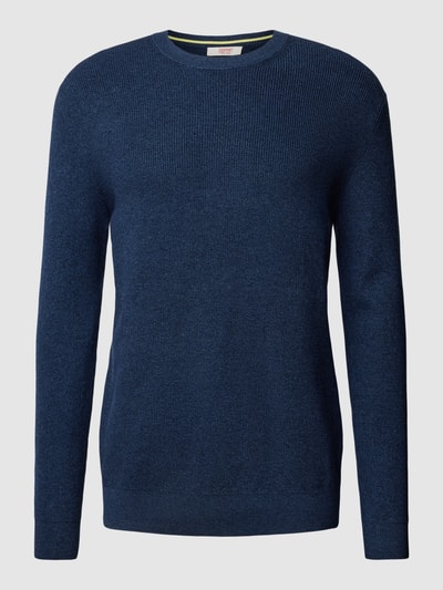 Esprit Collection Gebreide pullover met ribboorden Marineblauw - 2