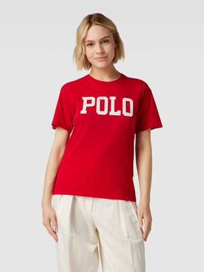 Polo Ralph Lauren T-Shirt mit Label-Print Dunkelrot 4