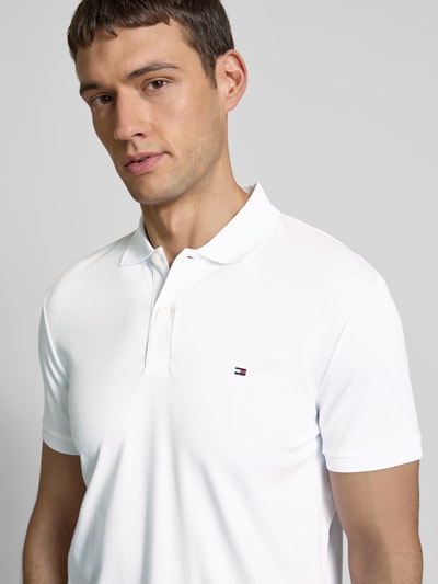 Tommy Hilfiger Regular Fit Poloshirt mit Logo-Stitching Weiss 3