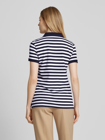 Christian Berg Woman Regular Fit Poloshirt mit Strukturmuster Dunkelblau 5