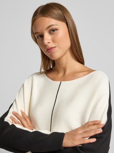 s.Oliver BLACK LABEL Regular Fit Pullover aus Viskose-MIx Offwhite 3