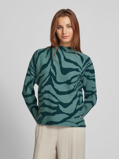 ZABAIONE Gebreide pullover met ronde hals Lichtgroen - 4