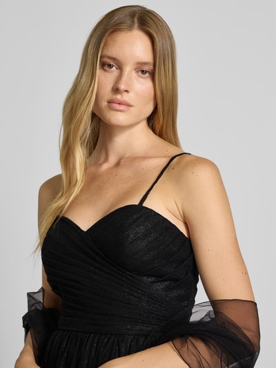 Mascara Sukienka wieczorowa z błyszczącej siateczki Czarny 3