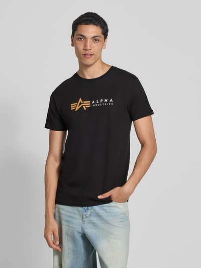 Alpha Industries T-Shirt mit Label-Print Black 4