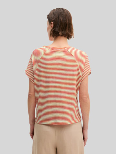 Marc O'Polo t-shirt o kroju relaxed fit z czystej bawełny Pomarańczowy 5