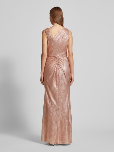 Adrianna Papell Abendkleid mit asymmetrischem V-Ausschnitt Rose Gold 5