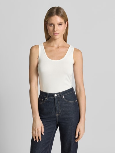 Tom Tailor Top tank o kroju regular fit z mieszanki bawełny Biały 4