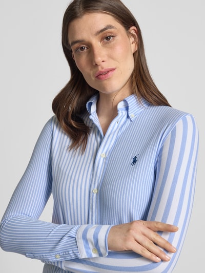 Polo Ralph Lauren Slim fit overhemdblouse met button-downkraag Blauw - 3