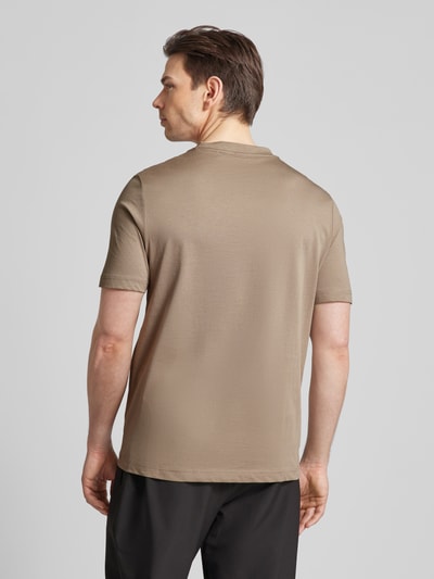 BOSS Green T-Shirt mit Label-Schriftzug Sand 5