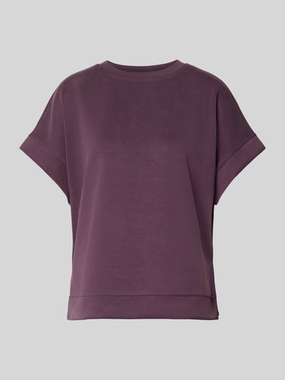 Produktfoto, Sweatshirt mit Rundhalsausschnitt und 1/2-Arm von Rich & Royal, Damen, lila, Modal-Mix mit Stretch-Anteil, Loose-Fit, glatte Oberfläche