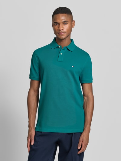 Tommy Hilfiger Koszulka polo o kroju regular fit z mieszanki bawełny Petrol 4