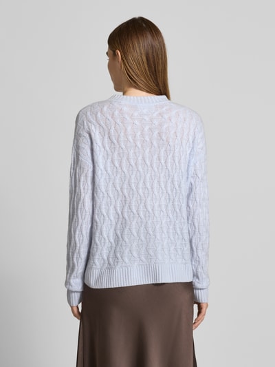 Christian Berg Woman Strickpullover aus Kaschmir mit Rundhalsausschnitt Hellblau 5
