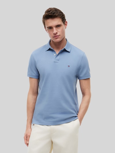 Tommy Hilfiger Regular Fit Poloshirt aus Baumwoll-Mix Hellblau 4