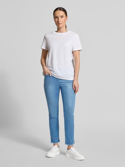 Raphaela By Brax Jeansy w kroju skinny fit z mieszanki bawełny model 'LAVINA FRINGE' Niebieski 1