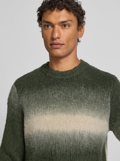 Samsøe Samsøe Regular Fit Strickpullover aus Woll-Mix Modell 'FABIO' Gruen 3