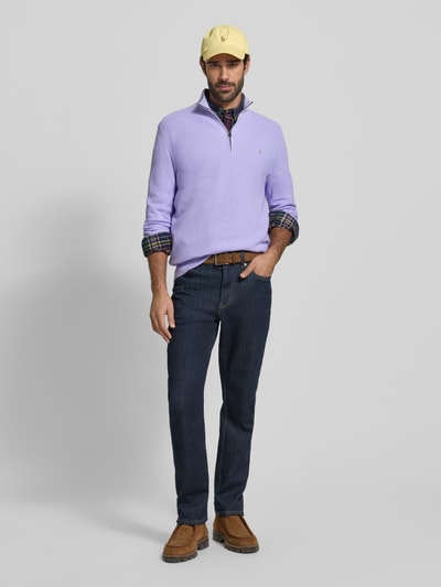 Polo Ralph Lauren Gebreide pullover met labelstitching Lavendel - 1
