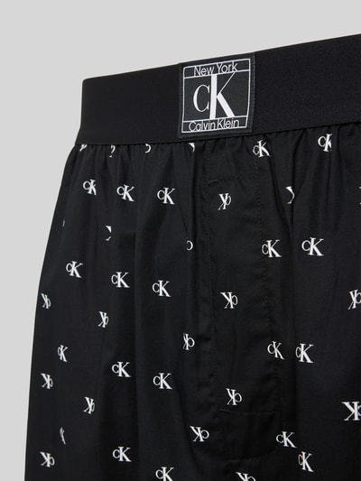 Calvin Klein Underwear Spodnie od piżamy z elastycznym pasem z logo Czarny 2