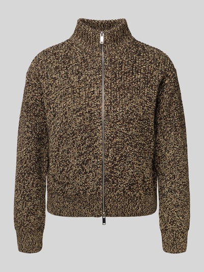 Mango Strickjacke mit Zweiwege-Reißverschluss Modell 'SALTY' Dunkelbraun 2