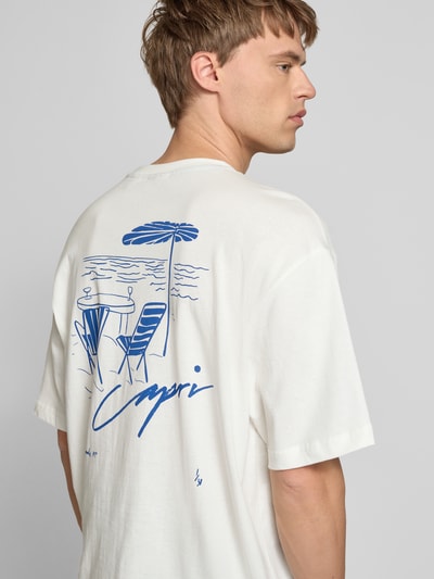 Only & Sons T-Shirt mit Stitching-Detail Modell 'MILO' Offwhite 3