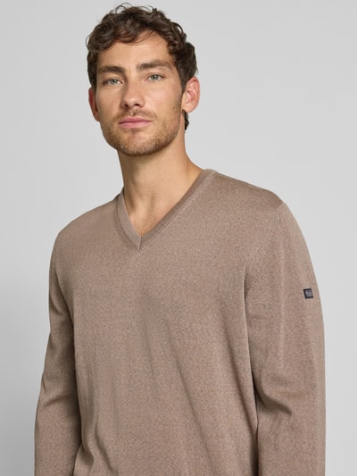 MAERZ Muenchen Gebreide pullover van merinowol Hazelnoot - 3