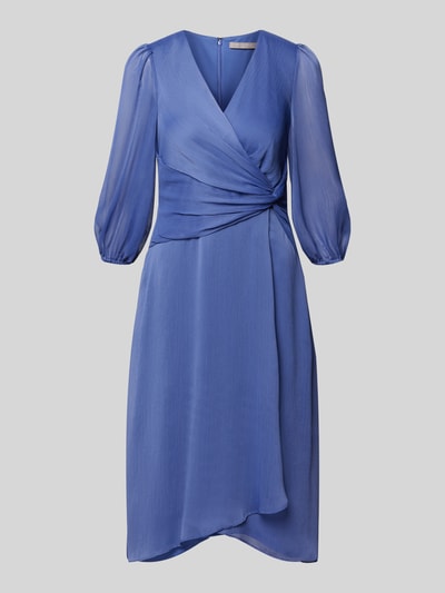 Christian Berg Cocktail Cocktailkleid in Wickel-Optik Dunkelblau Melange 2