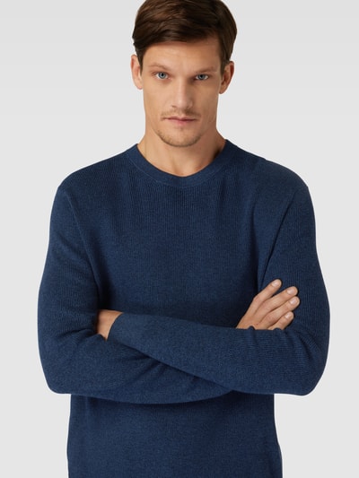 Esprit Collection Gebreide pullover met ribboorden Marineblauw - 3