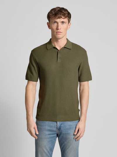 Jack & Jones Premium Regular Fit Poloshirt mit Strukturmuster Modell 'COOPER' Oliv 4