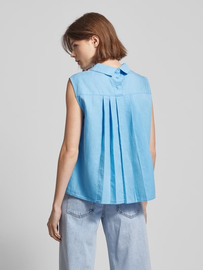 Marc O'Polo Denim Crop Top mit Umlegekragen Hellblau 5